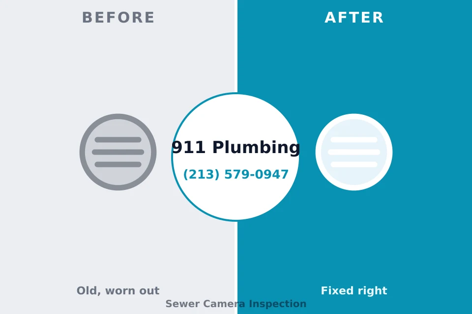 Before and after: plumbing repair Coupeville, WA